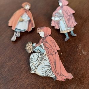 3 Little Red Riding Hood pins